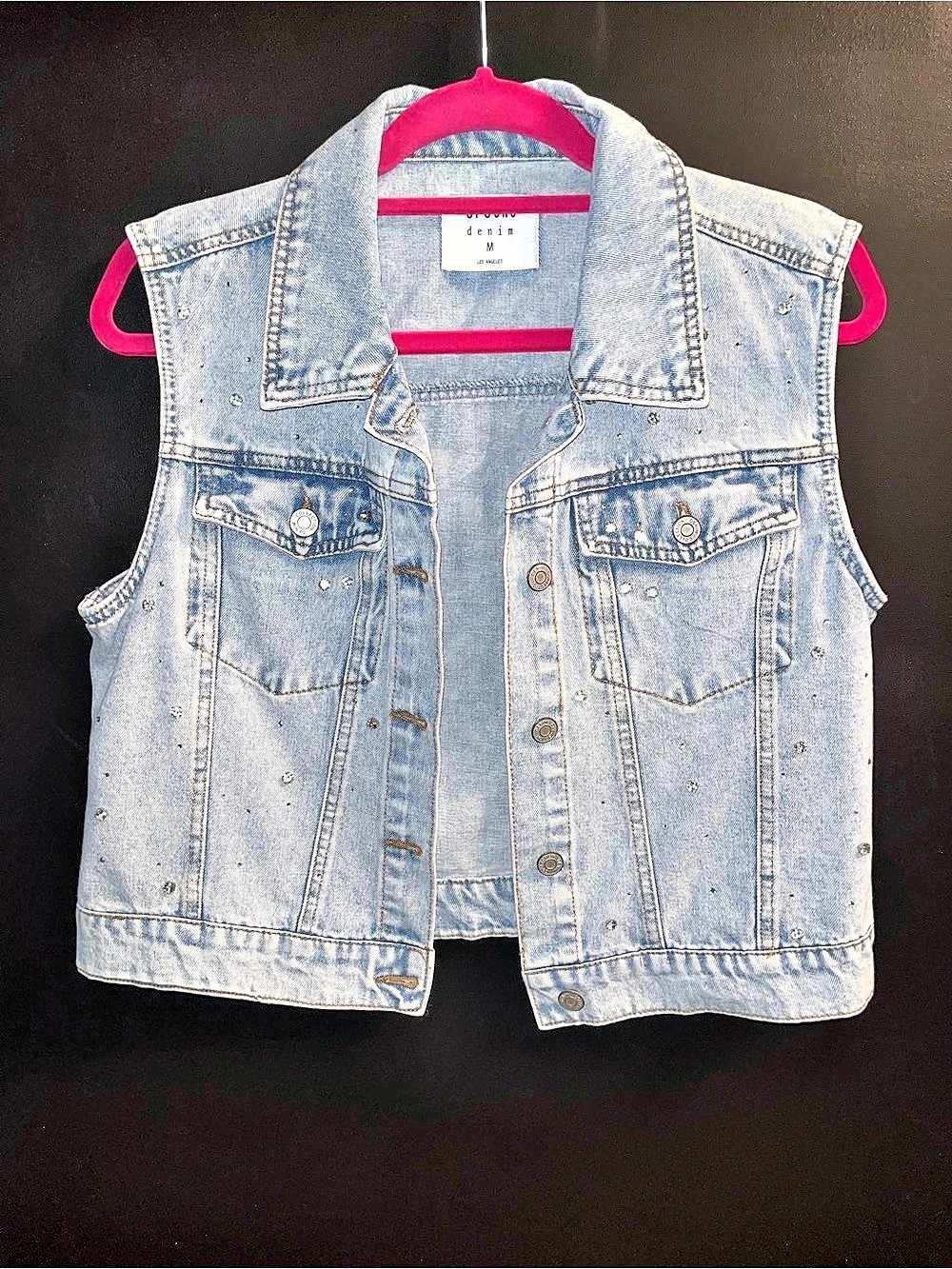 Ci Sono Denim Vest in Blue Size Medium Like New